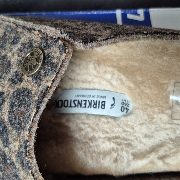 Birkenstock Zermatt Wool Felt Shearling Clogs In Toffee Melange,Size 40, NWT - Picture 4 of 17